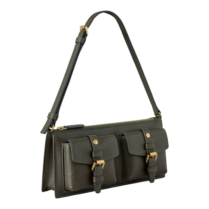 Club21 - Mulberry - Roxanne Mini Shoulder Bag NVT - MINI SHOULDER BAGS - Juniper Green