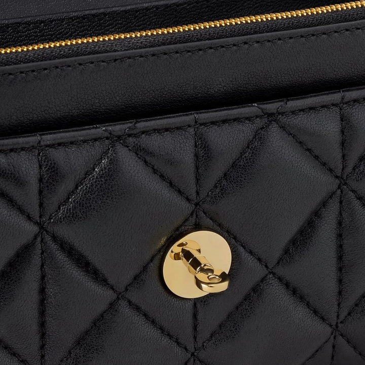 Club21 - Mulberry - Small Darley Black Quilting - SMALL CROSS BODY - Black