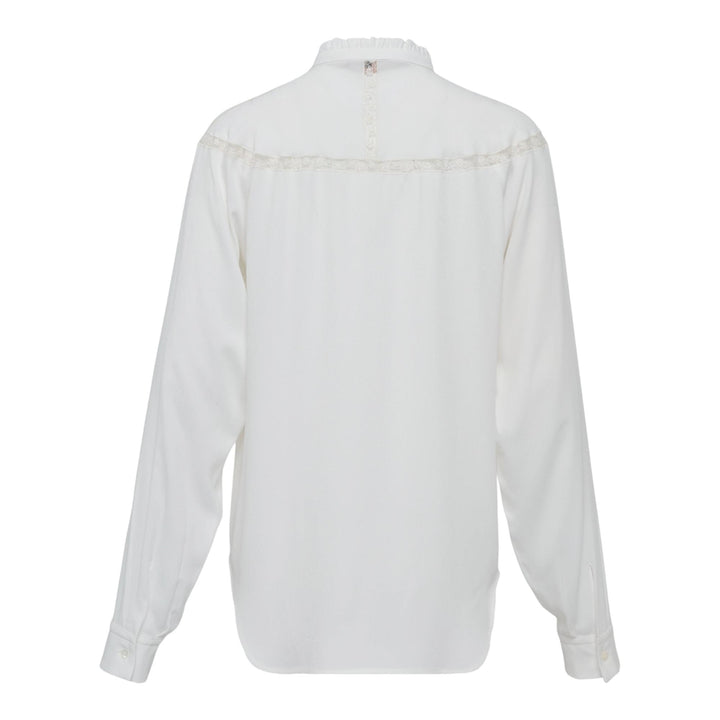 Club21 - N21 - Bow Ruffles Lace Blouses - BLOUSES - White