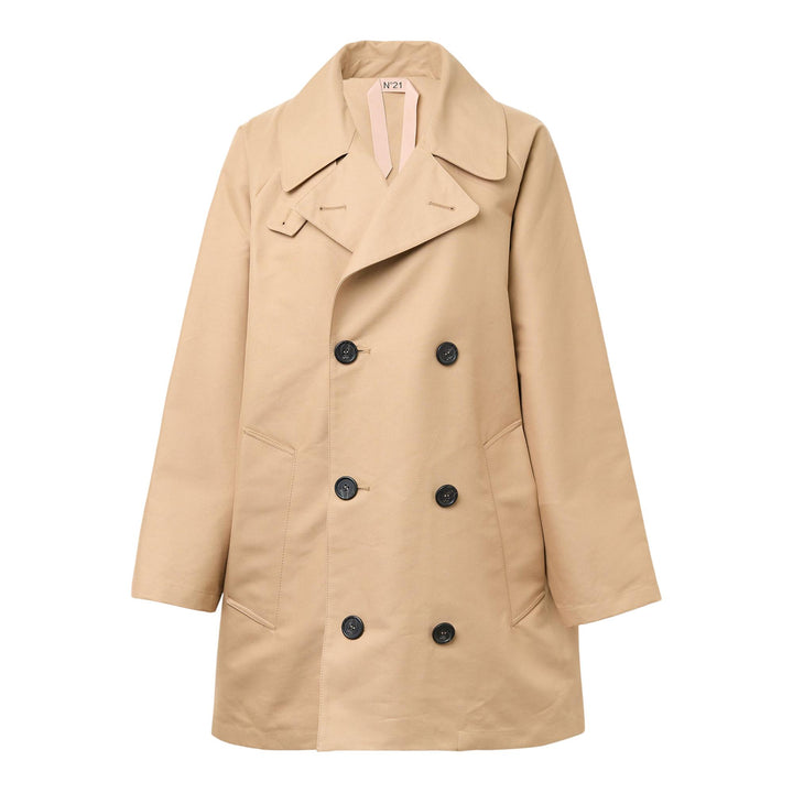 Club21 - N21 - Double Breasted Coat - COATS - Khaki