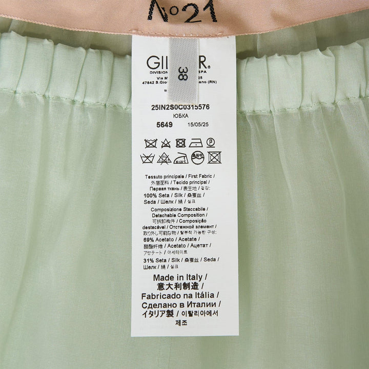 Club21 - N21 - Elastic Waist Silk Skirt - SKIRTS - Green