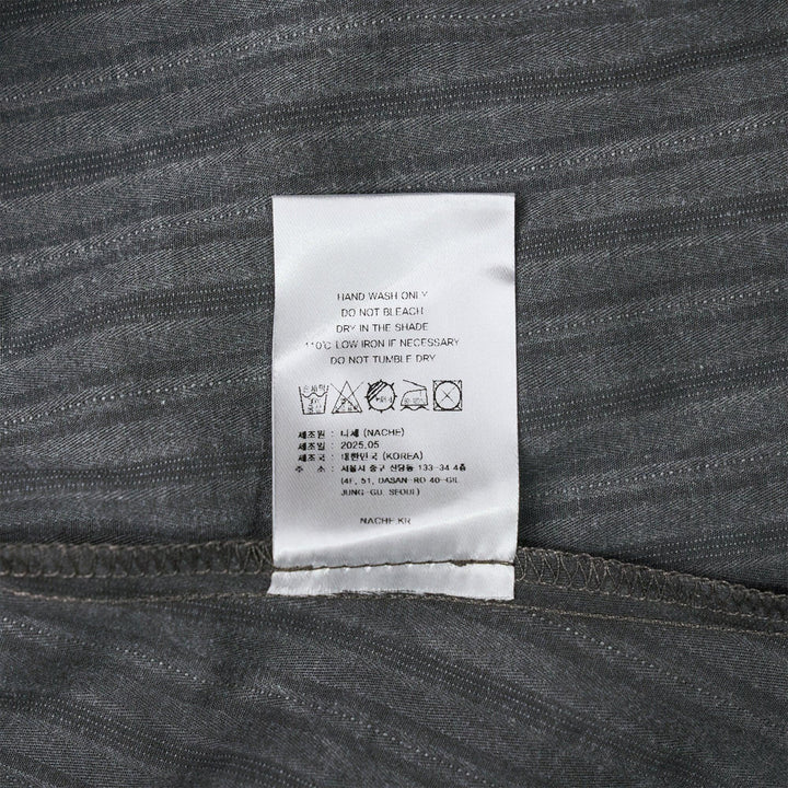 Club21 - NACHE - Striped Off Shoulder Shirt Charcoal - KNIT TOPS - Grey