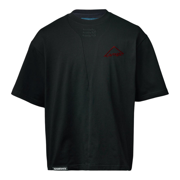 Club21 - NAMESAKE - Sava Oversized Warning Tee - TEES - Black