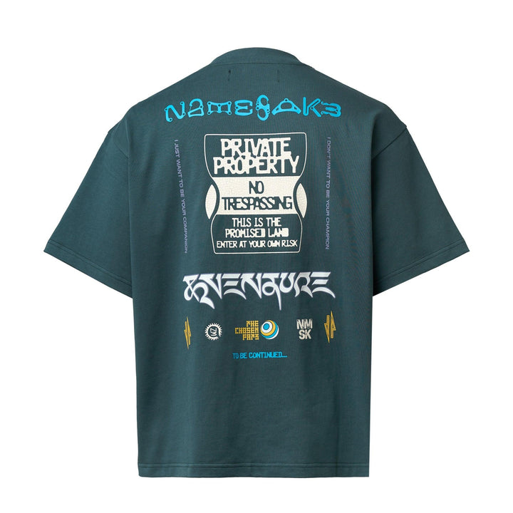Club21 - NAMESAKE - Sava Oversized Warning Tee - TEES - Green