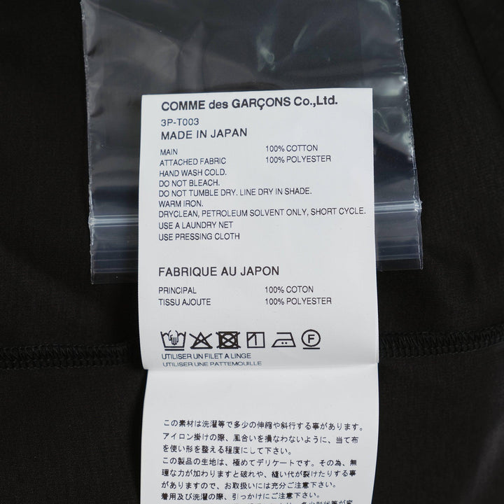 Club21 - Noir Kei Ninomiya - Cotton Ponte X Polyester Organza Tee - TEES - Black