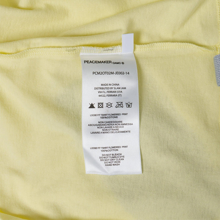 Club21 - OAMC Peacemaker - Loose Fit T-Shirt Flower Print - TEES - Yellow