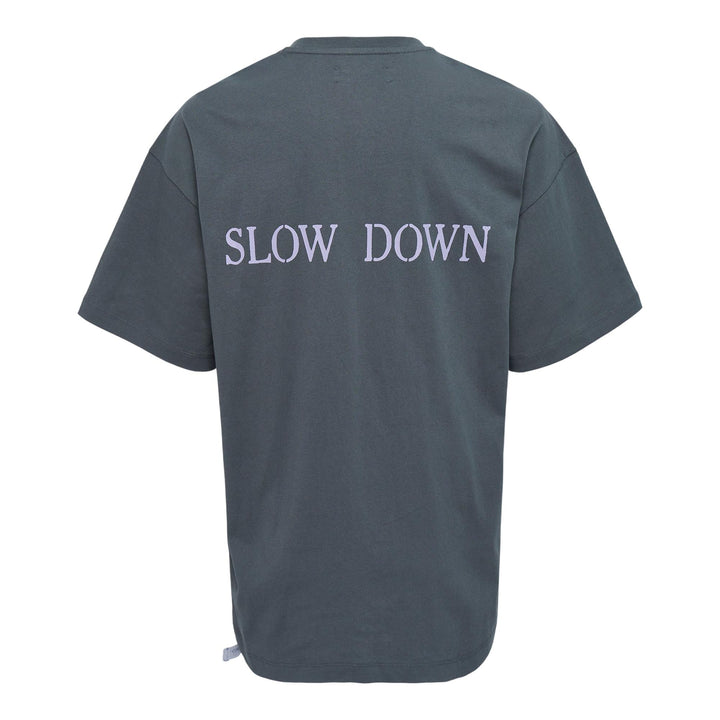 Club21 - OAMC Peacemaker - Loose Fit T-Shirt Landart Print - TEES - Grey