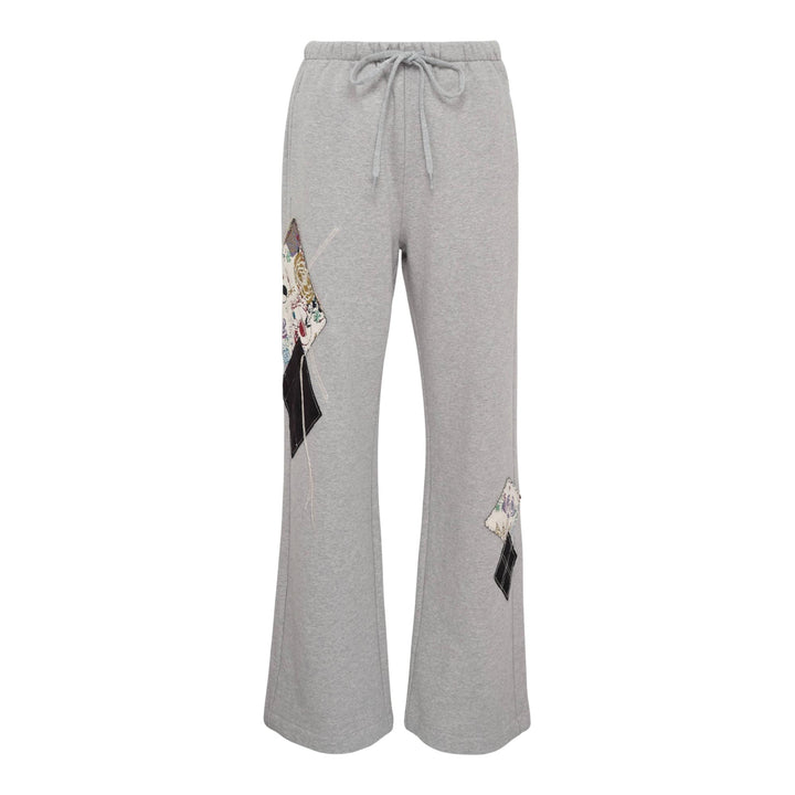 Club21 - OPEN YY - Argyle Patched Lounge Pants - PANTS - Light Grey
