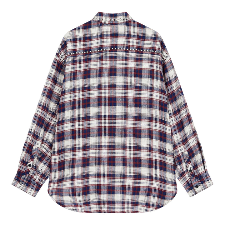 Club21 - OPEN YY - Beaded Pocket Shirt - BLOUSES - Checks