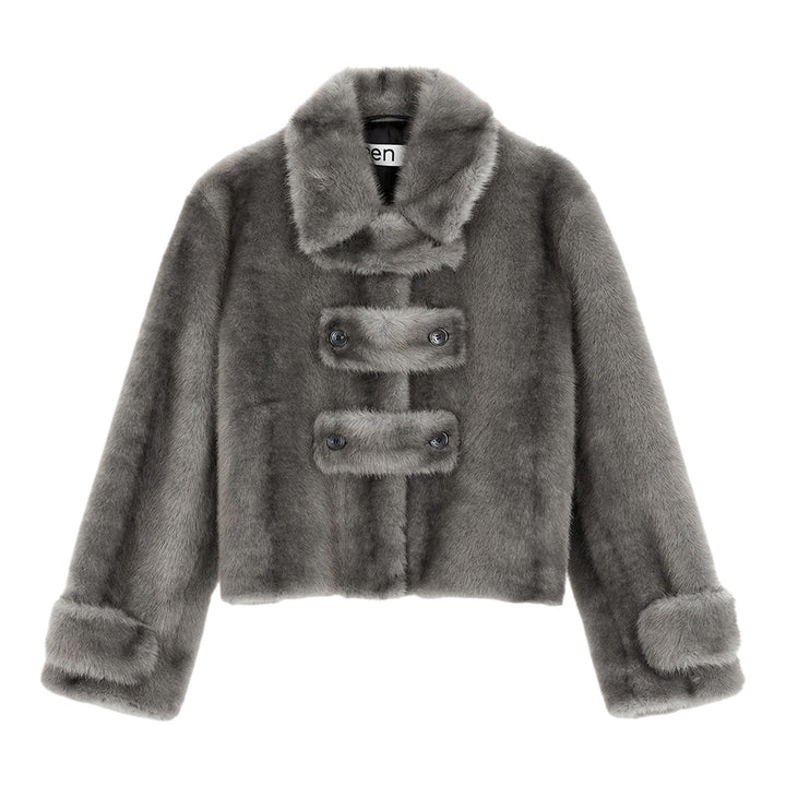 Club21 - OPEN YY - Faux Fur Tab Toggle Jacket - BLOUSON - Grey