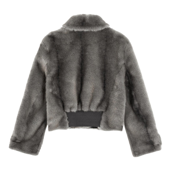 Club21 - OPEN YY - Faux Fur Tab Toggle Jacket - BLOUSON - Grey