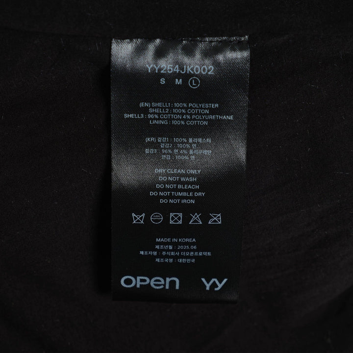 Club21 - OPEN YY - Fleece Applique Zipup Jacket - SWEATERS - Black