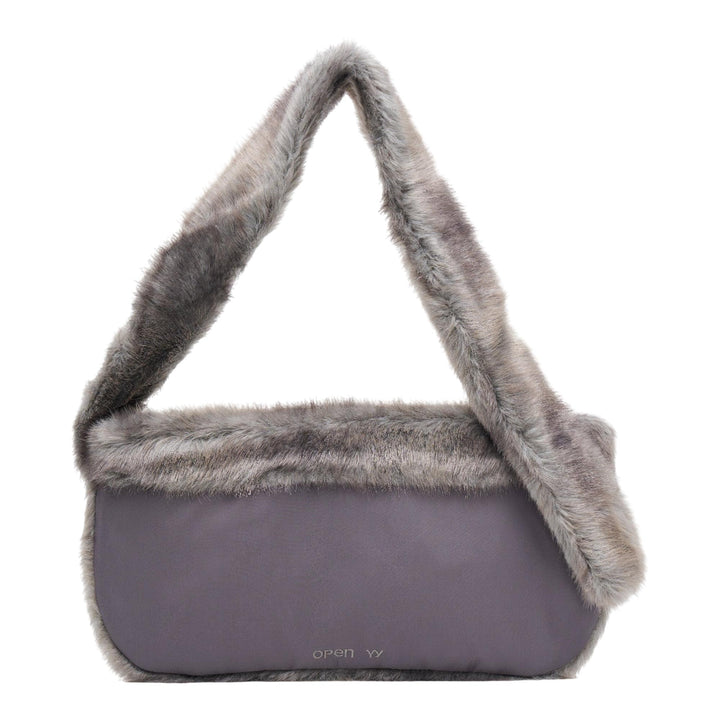 Club21 - OPEN YY - Furry Pocket Belt Bag - POUCHES - Grey