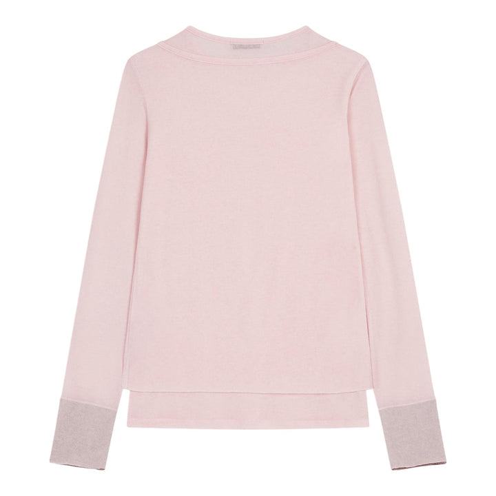Club21 - OPEN YY - Layered Henley Lounge Tee - TEES - Pink