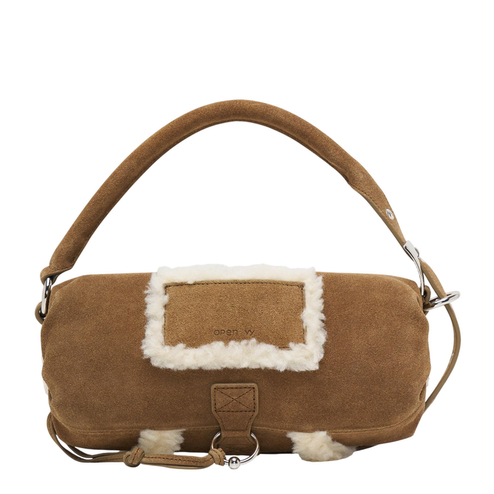 Túi xách tay lông cừu Stud