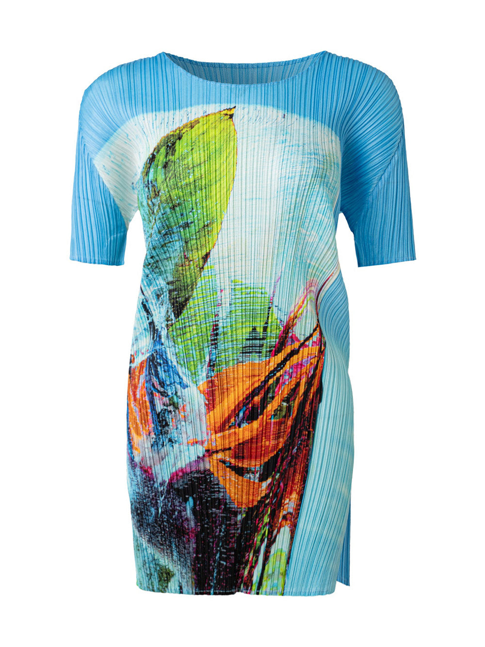 PLEATS-PLEASE-ISSEY-MIYAKE-TROPICAL-WINTER-Tunique-Blue-1
