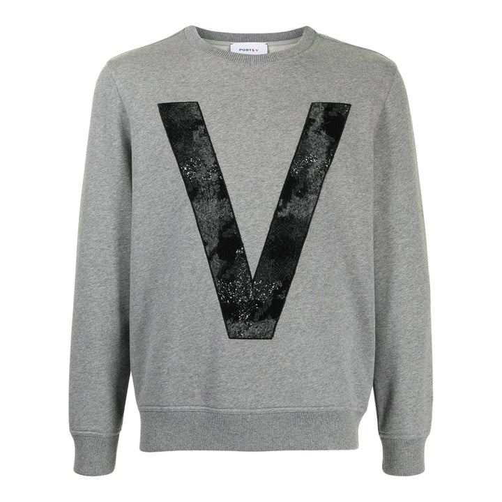 Club21 - PORTS V - Cut&Sew Long Sleeve Crew Neck Sweatshirt - SWEATSHIRTS - Grey