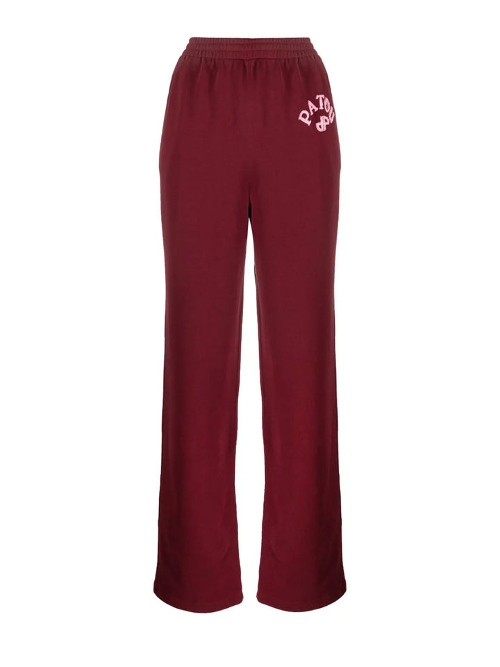Patou-Air-Bouclette-High-Rise-Pants-Burgundy-1