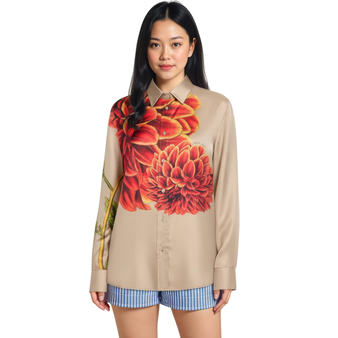 Club21 - Pierre-Louis Mascia - Aloe Bio Longsleeve Shirt - BLOUSES - Beige