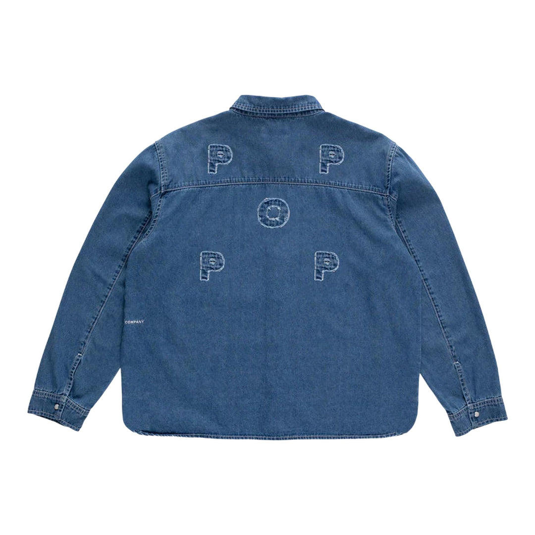 Club21 - Pop Trading Company - Applique Logo Denim Shirt - SHIRTS - Denim