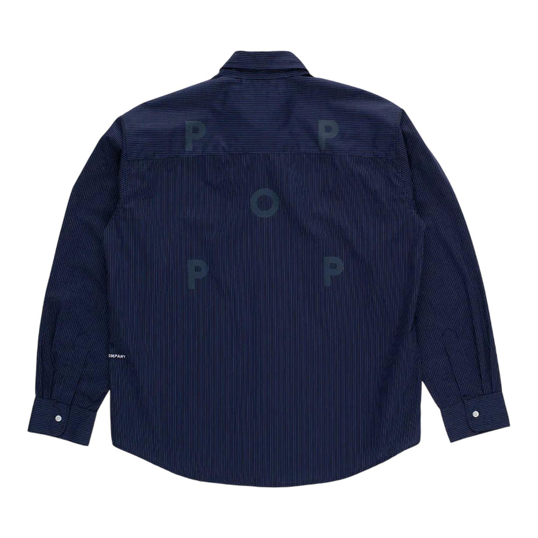 Club21 - Pop Trading Company - Striped Logo Shirt - SHIRTS - Navy