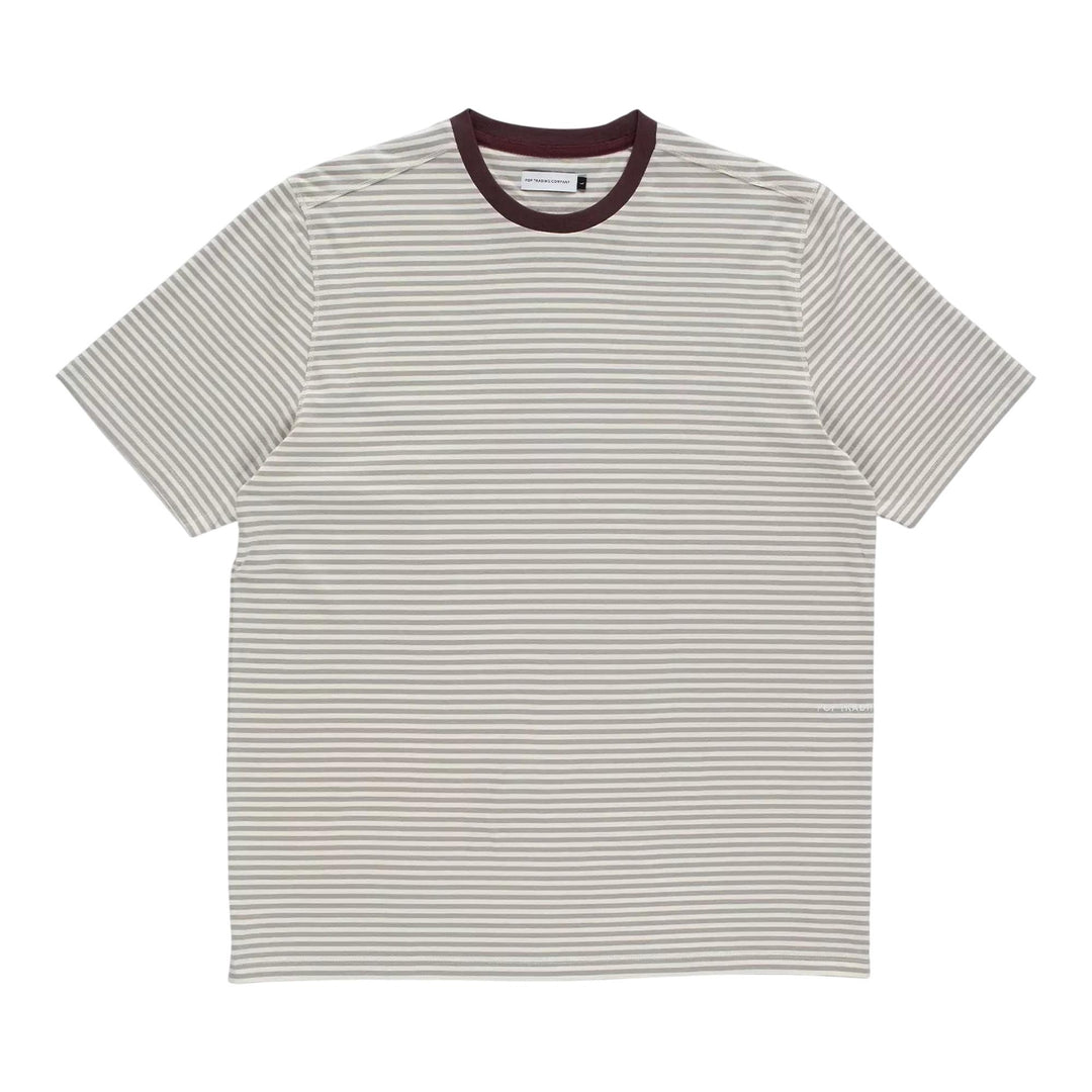 Club21 - Pop Trading Company - Striped Logo T-Shirt - TEES - Grey
