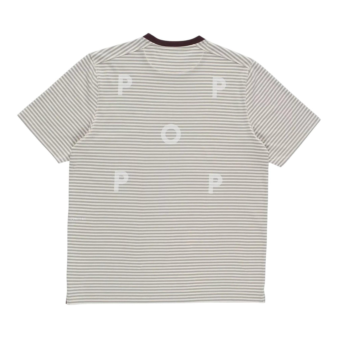 Club21 - Pop Trading Company - Striped Logo T-Shirt - TEES - Grey
