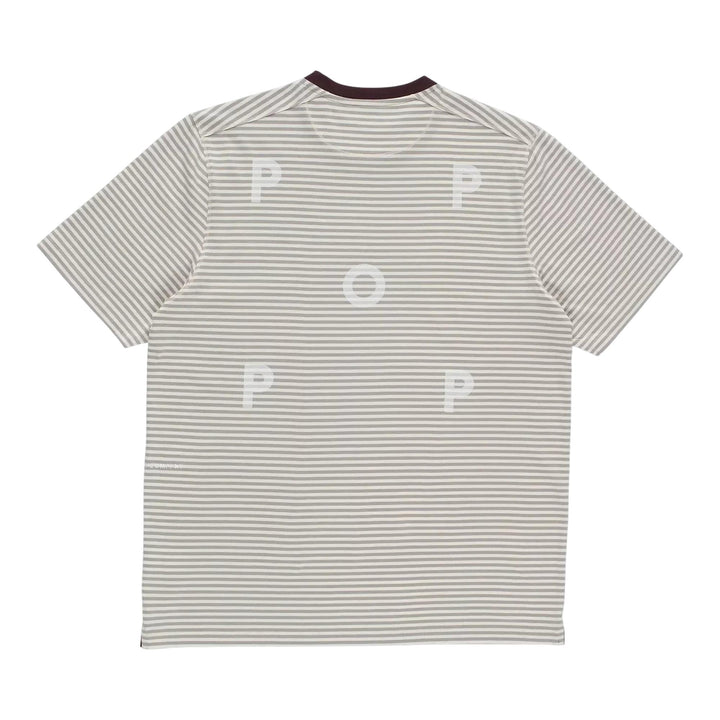 Club21 - Pop Trading Company - Striped Logo T-Shirt - TEES - Grey