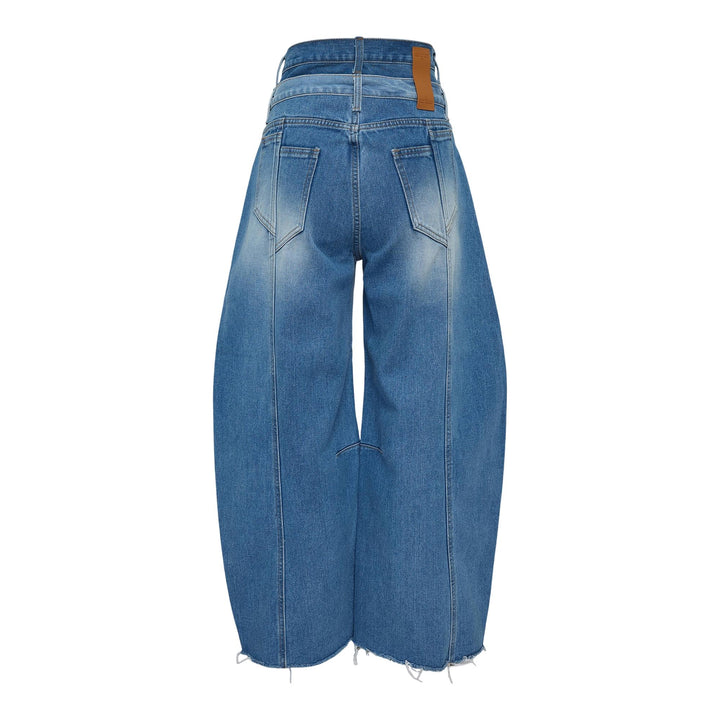 Club21 - ROKH - Balloon Shaped Layered Denim Pants - PANTS - Light Blue