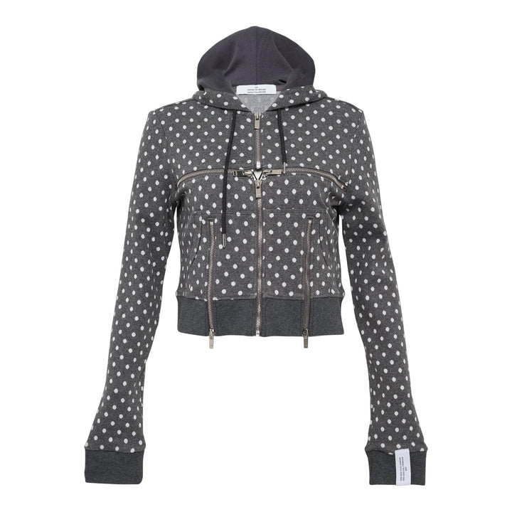 Club21 - ROKH - Broken Zip-Up Hoodie - SWEATERS - Grey