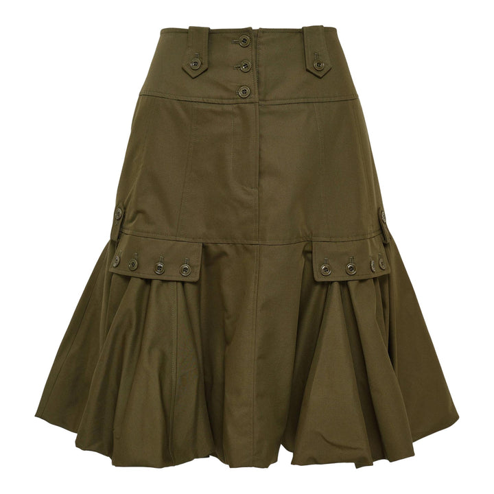 Club21 - ROKH - Puff Hem Midi Sikrt - SKIRTS - Green