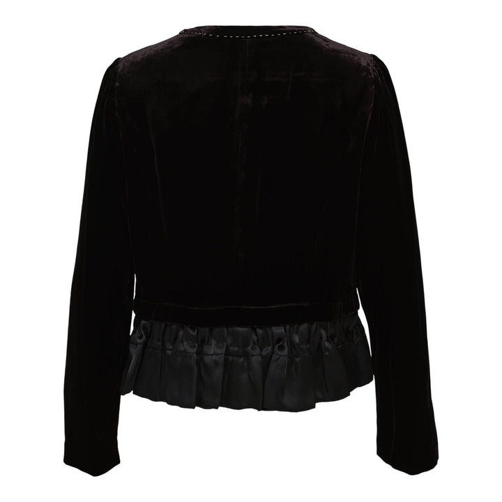 Club21 - Renli Su - Cropped Velvet Jacket - JACKETS - Black