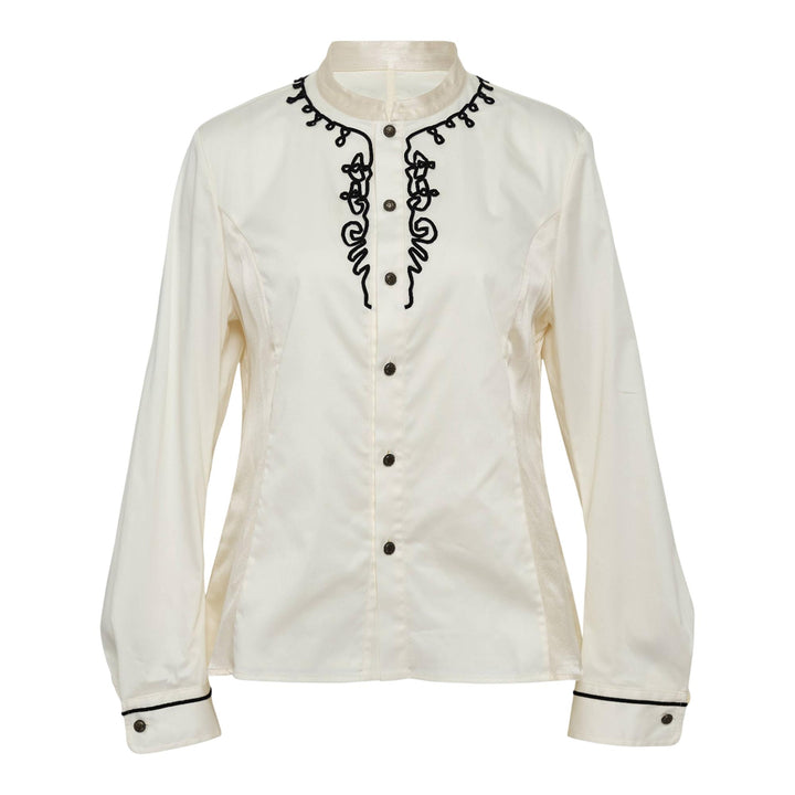 Club21 - Renli Su - Cropped Velvet Trousers - BLOUSES - Off-White