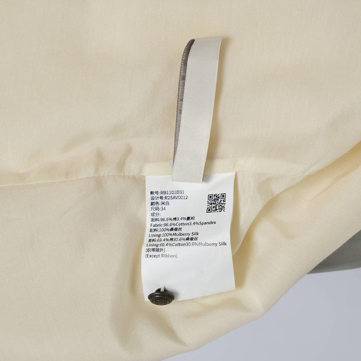 Club21 - Renli Su - Cropped Velvet Trousers - BLOUSES - Off-White