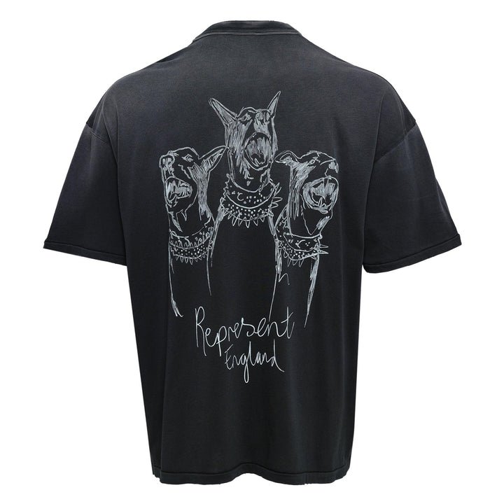 Club21 - Represent - Hand Drawn Thoroughbred Dogs T-Shirt - TEES - Black