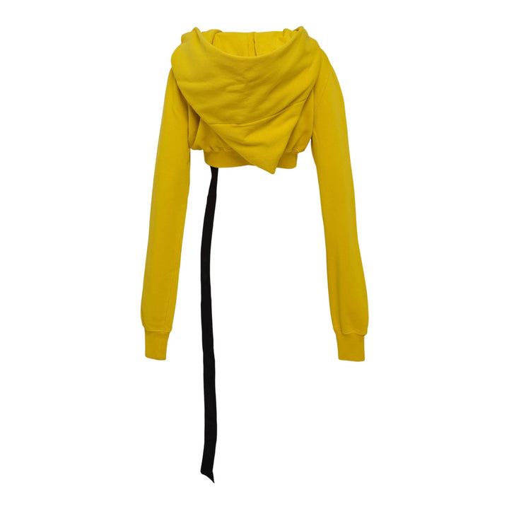 Club21 - Rick Owens DRKSHDW - Micro Mountain Hoodie Furka Heavy Sweatshirt - SWEATERS - Yellow