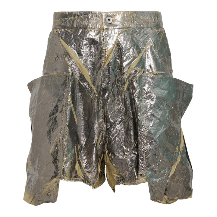 Club21 - Rick Owens DRKSHDW - Stefan Cargo Shorts Palladium Foil Light Nylon - SHORTS - Silver
