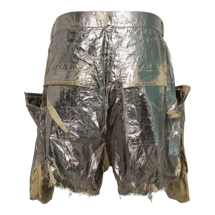 Club21 - Rick Owens DRKSHDW - Stefan Cargo Shorts Palladium Foil Light Nylon - SHORTS - Silver