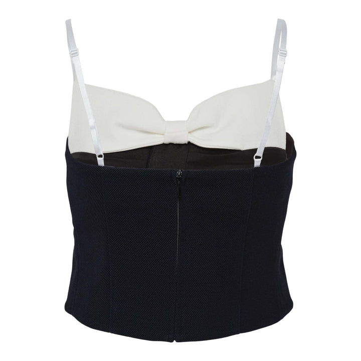 Club21 - SHUSHU/TONG - Double Bow Corset Straps Top - WOVEN TOPS - Navy