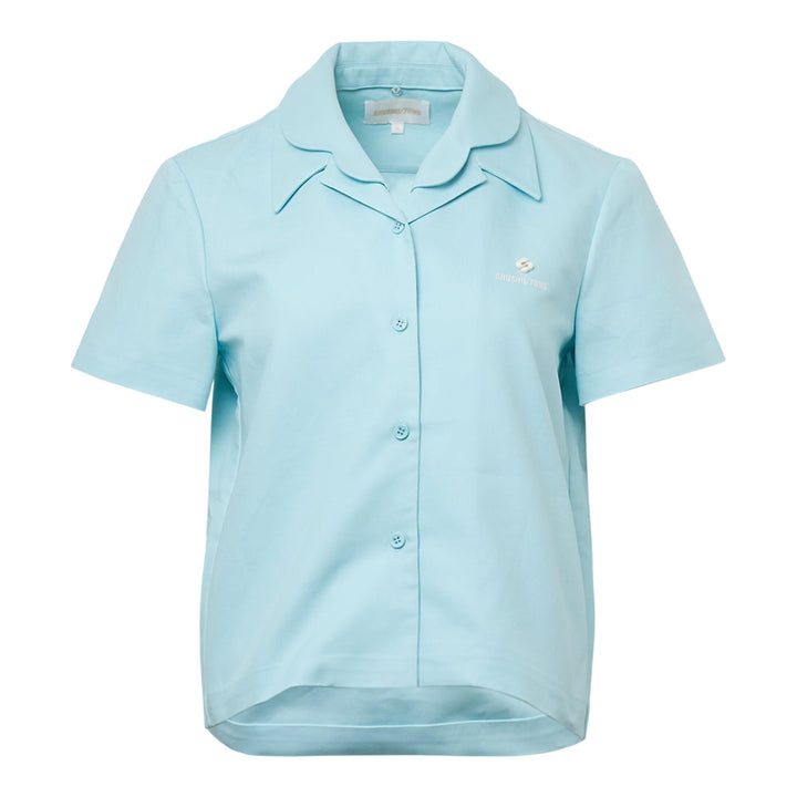 Club21 - SHUSHU/TONG - Double Layered Collar Shirt - BLOUSES - Light Blue