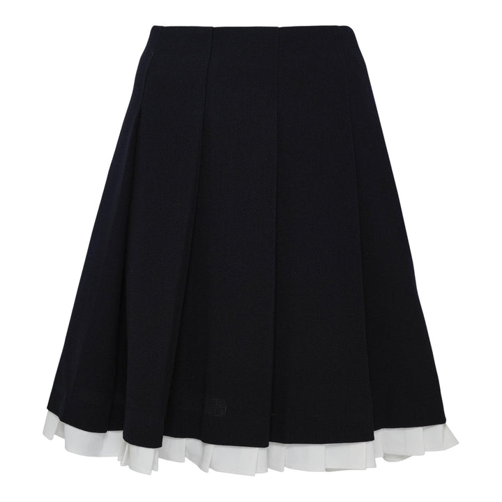 Club21 - SHUSHU/TONG - Patchwork Lace Wide Pleat Skirt - SKIRTS - Navy