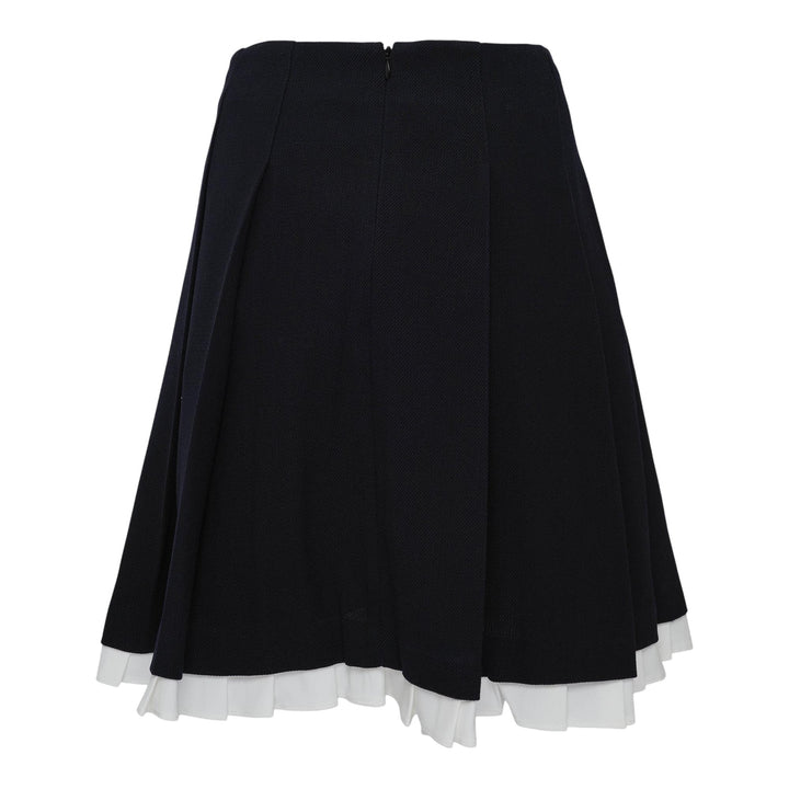 Club21 - SHUSHU/TONG - Patchwork Lace Wide Pleat Skirt - SKIRTS - Navy