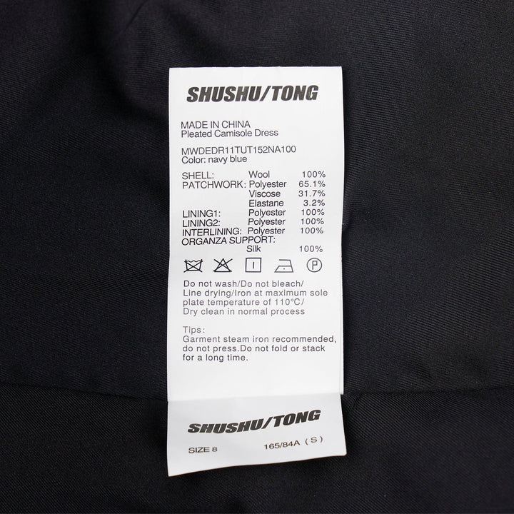Club21 - SHUSHU/TONG - Pleated Camisole Dress - WOVEN DRESSES - Navy