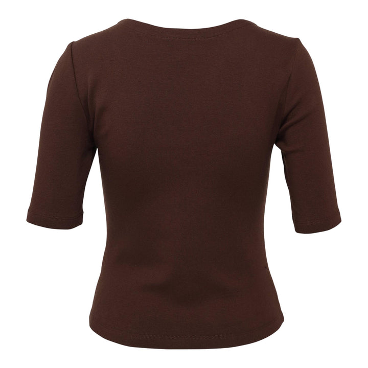 Club21 - SHUSHU/TONG - Raglan Round Neck T-Shirt - KNIT TOPS - Brown