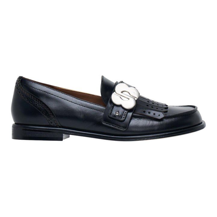 Club21 - SHUSHU/TONG - Slanted Square-Toe Loafers - FLAT SHOES - Black