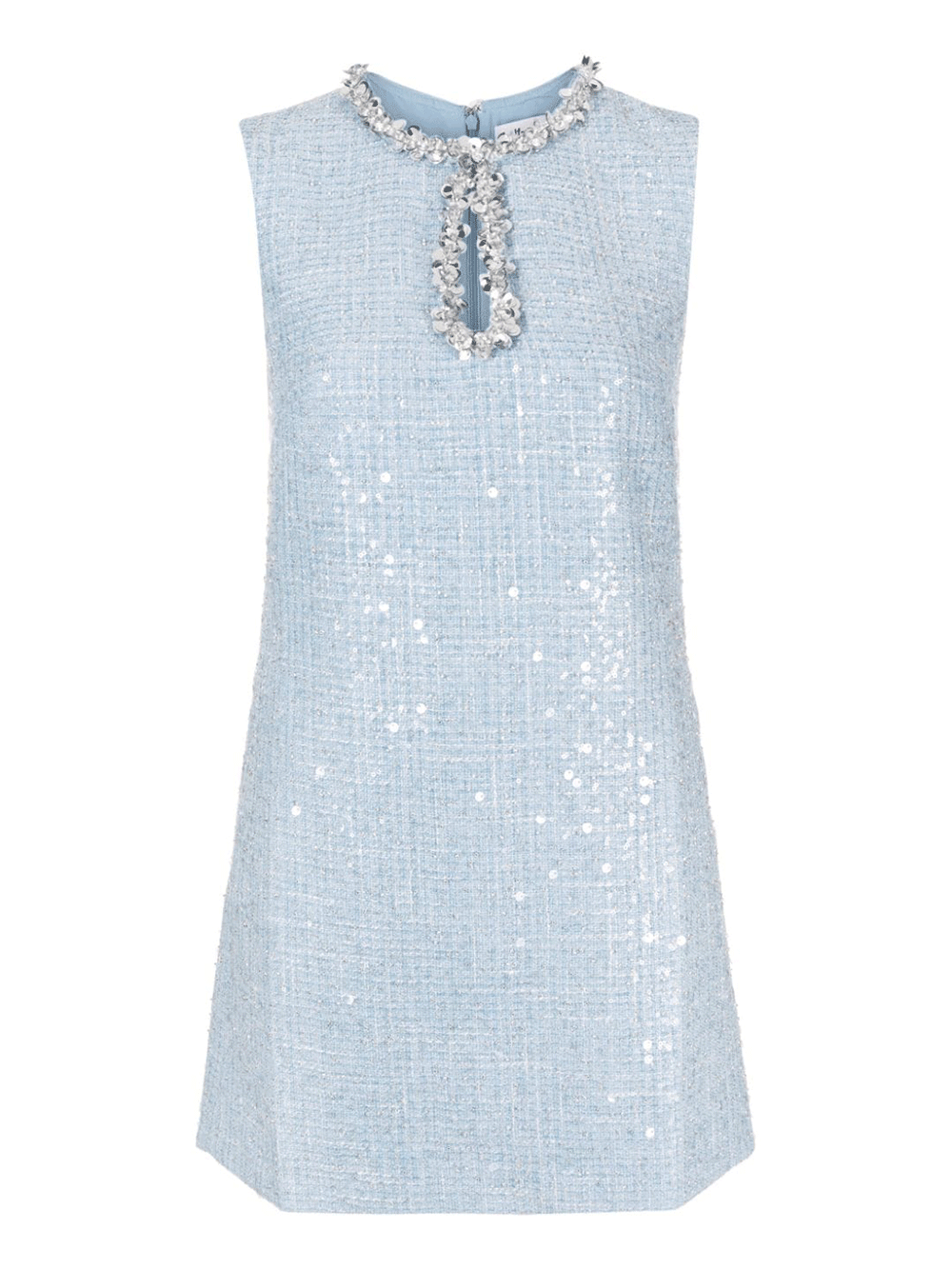 Blue Sequin Boucle Mini Dress – Club21.com