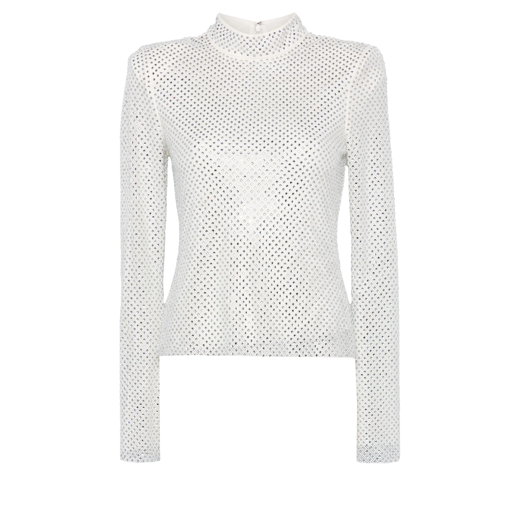 silver fishnet top