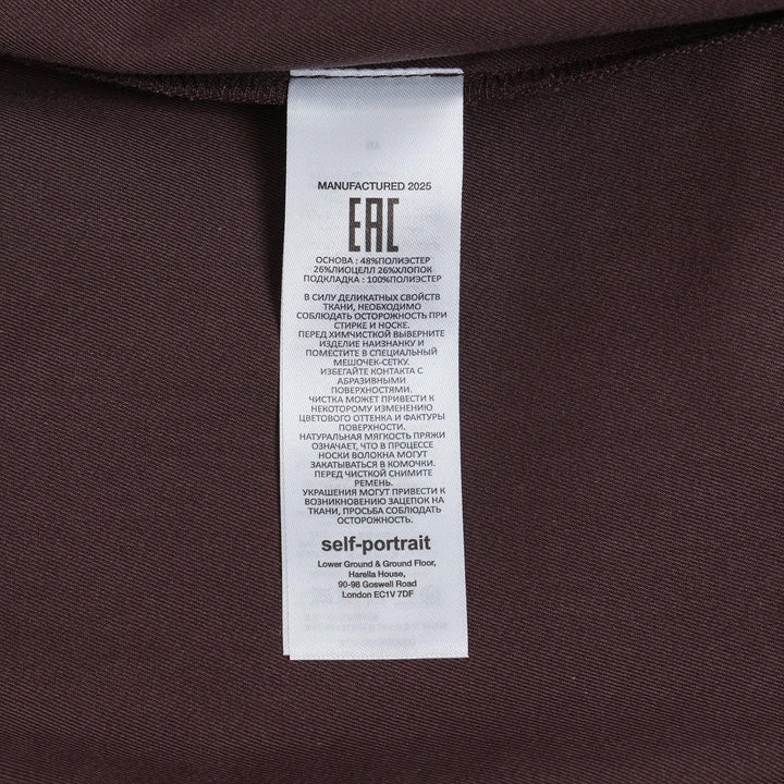 Club21 - Self-Portrait - Brown Cotton Skort - SHORTS - Brown