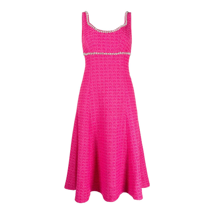 Fuchsia Boucle Midi Dress