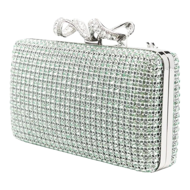 Club21 - Self-Portrait - Green Chainmail Clutch Bag - CLUTCH BAGS - Green